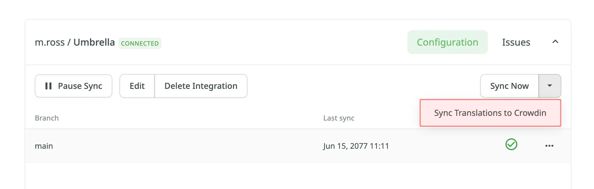 Integration Upload Translations